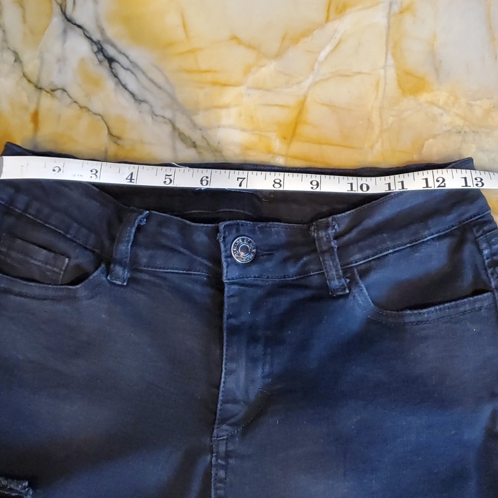 WAX Jean WOMENS Slashed Destroyed Skinny Jeans - Picture 7 of 11